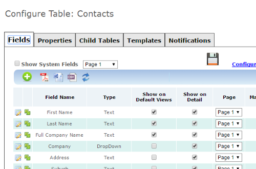 Configurable Tables and Sample Types